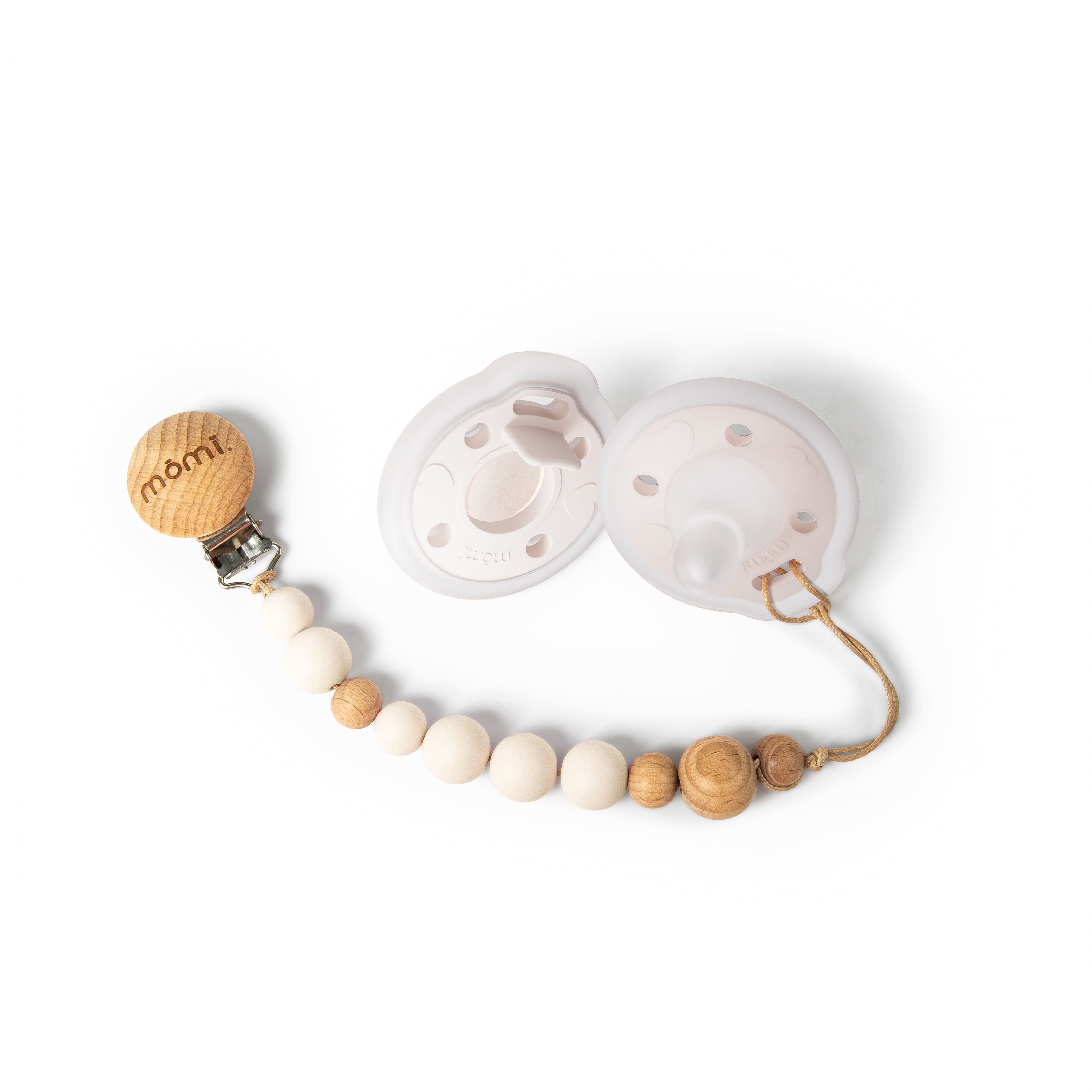 mōmi babypace pacifier gift set - pearl