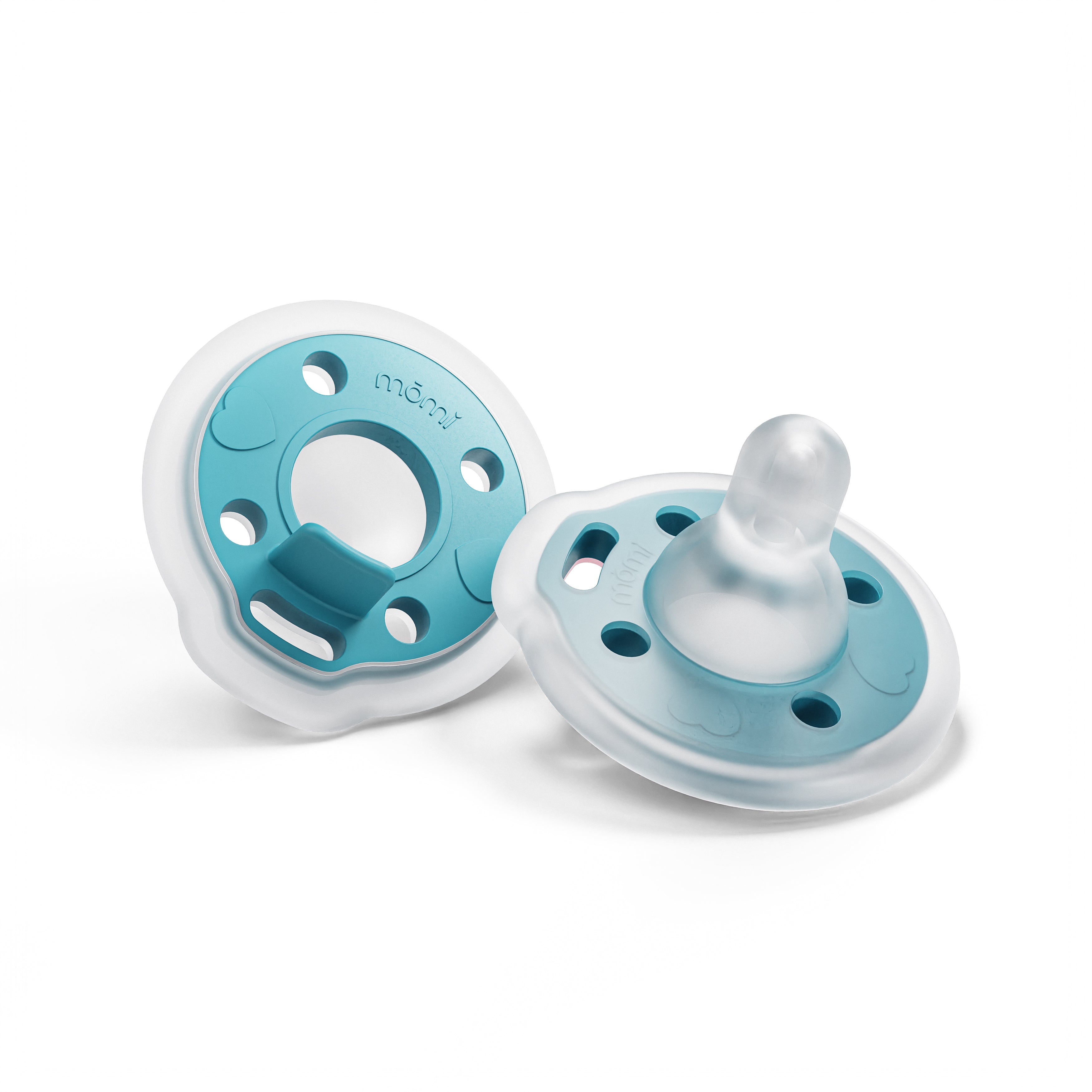 mōmi babypace® breast-like pacifier 2-set in tranquil lagoon teal