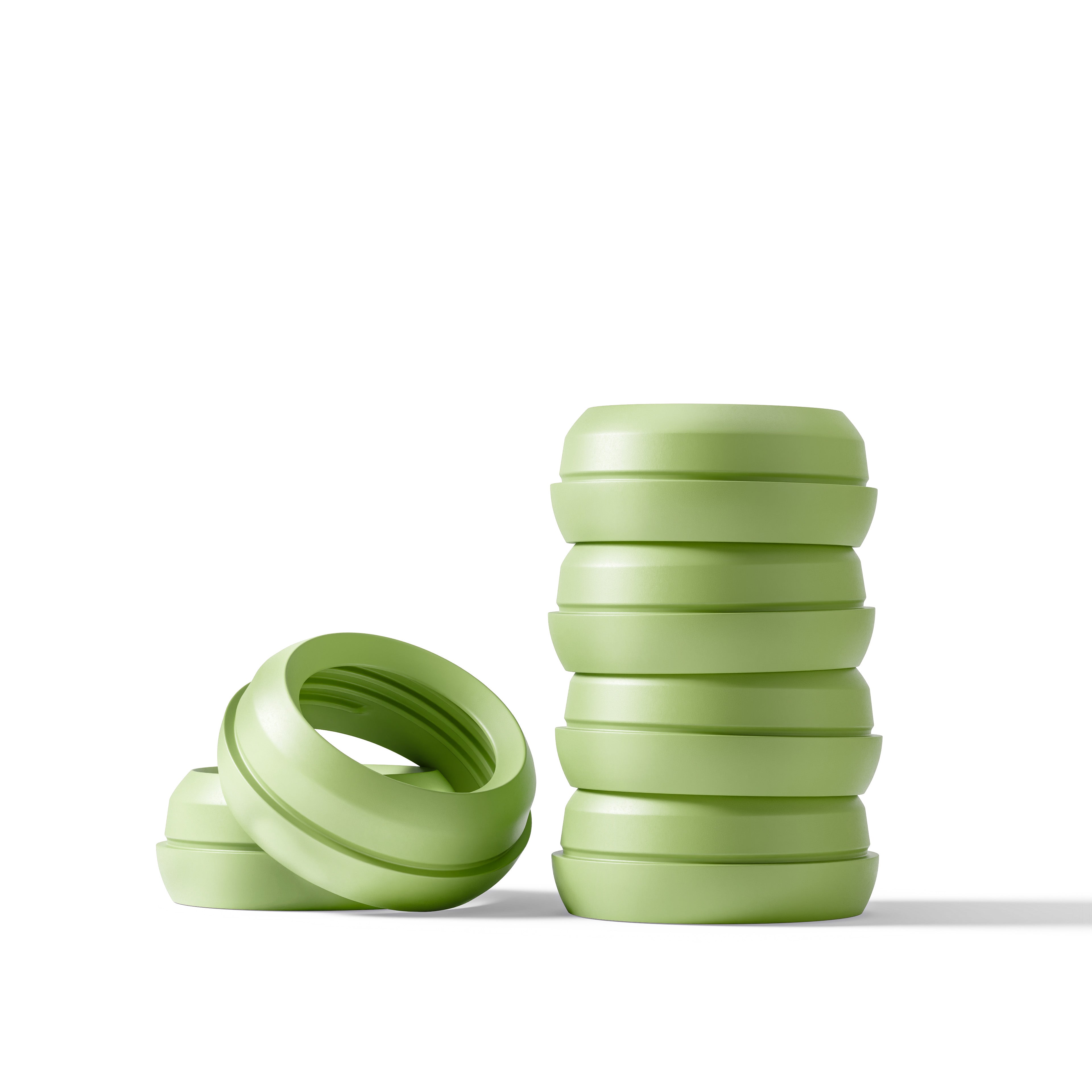 mōmi vibes colored bottle collar set - pistachio