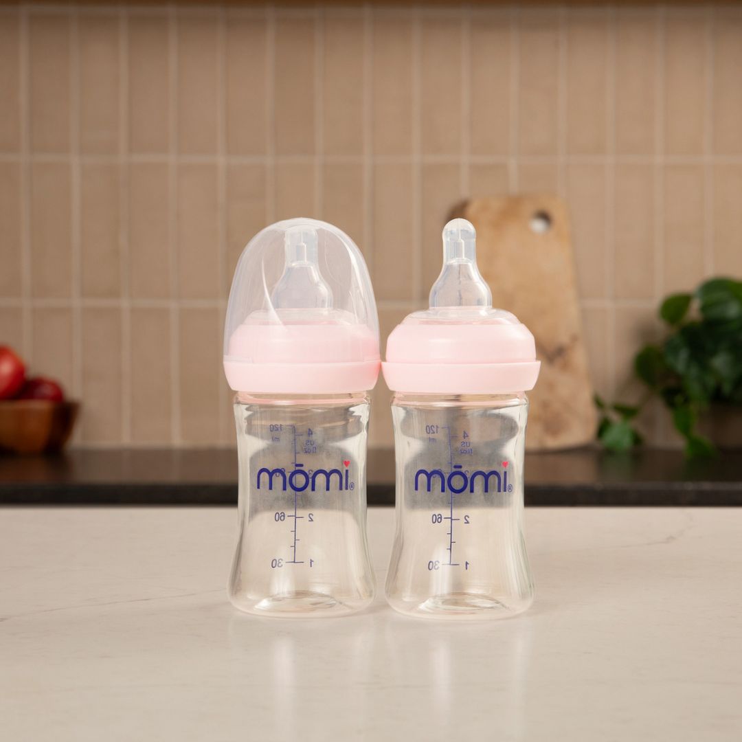 momi vibes breast-like bottle sets - seashell