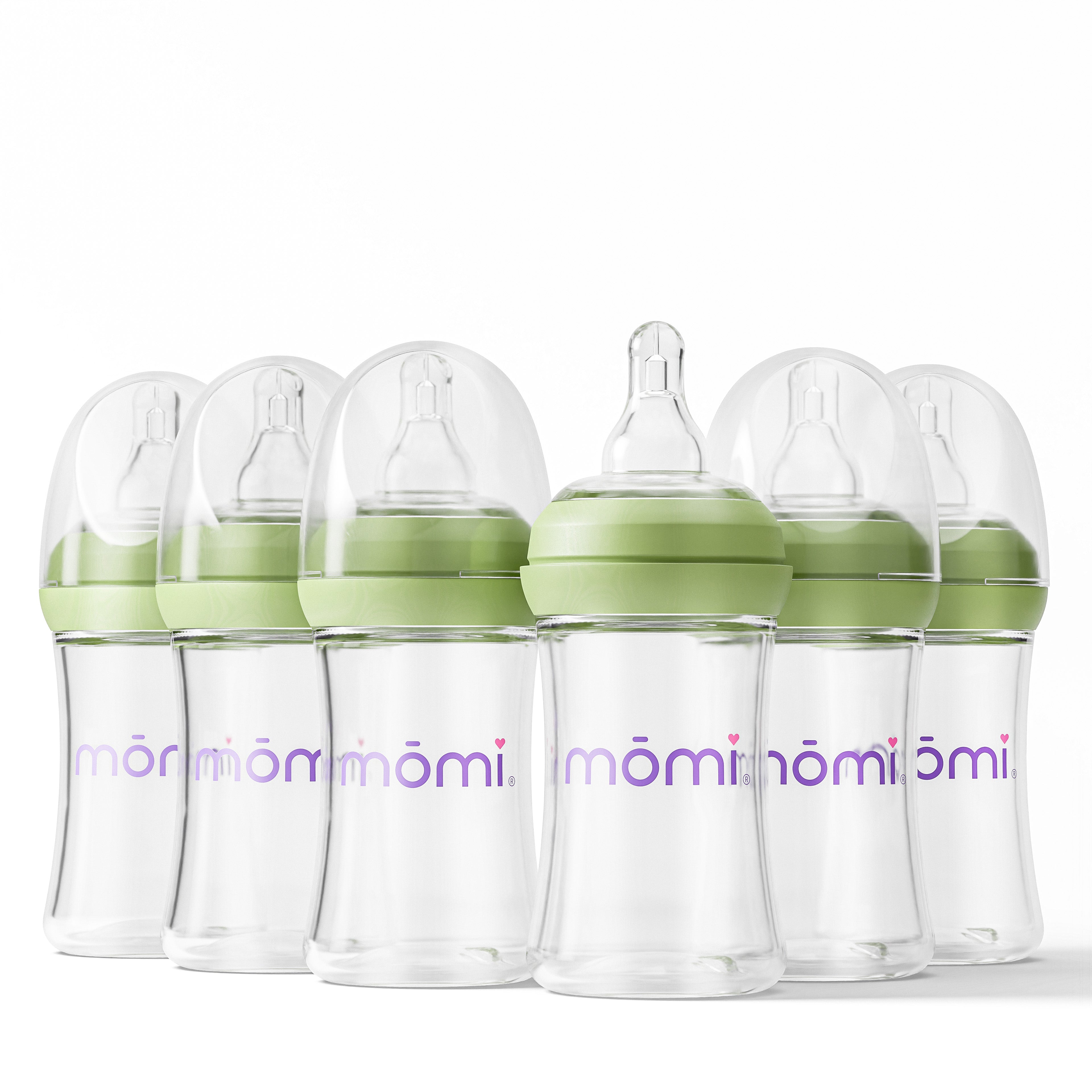 momi vibes breast-like bottle sets - pistachio
