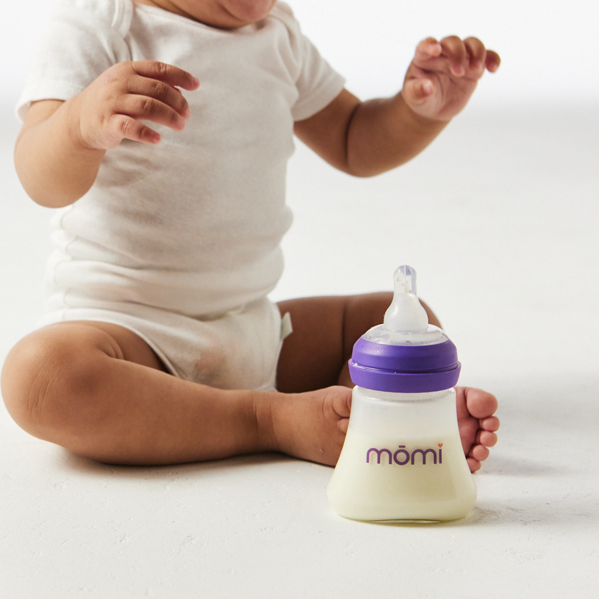 mōmi breast-like bottle, 5oz 2-set glass