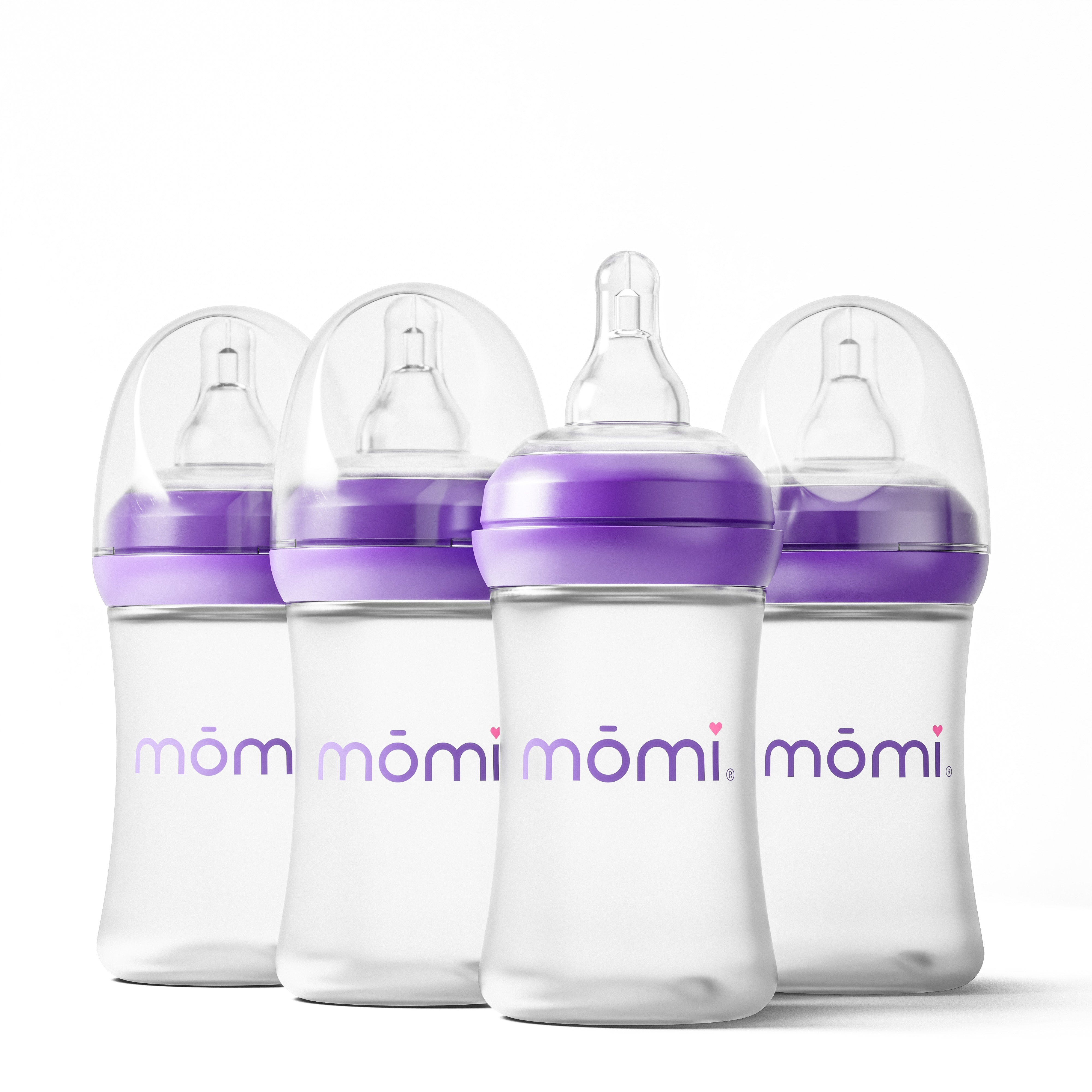 mōmi breast-like bottle sets, 4oz plastic