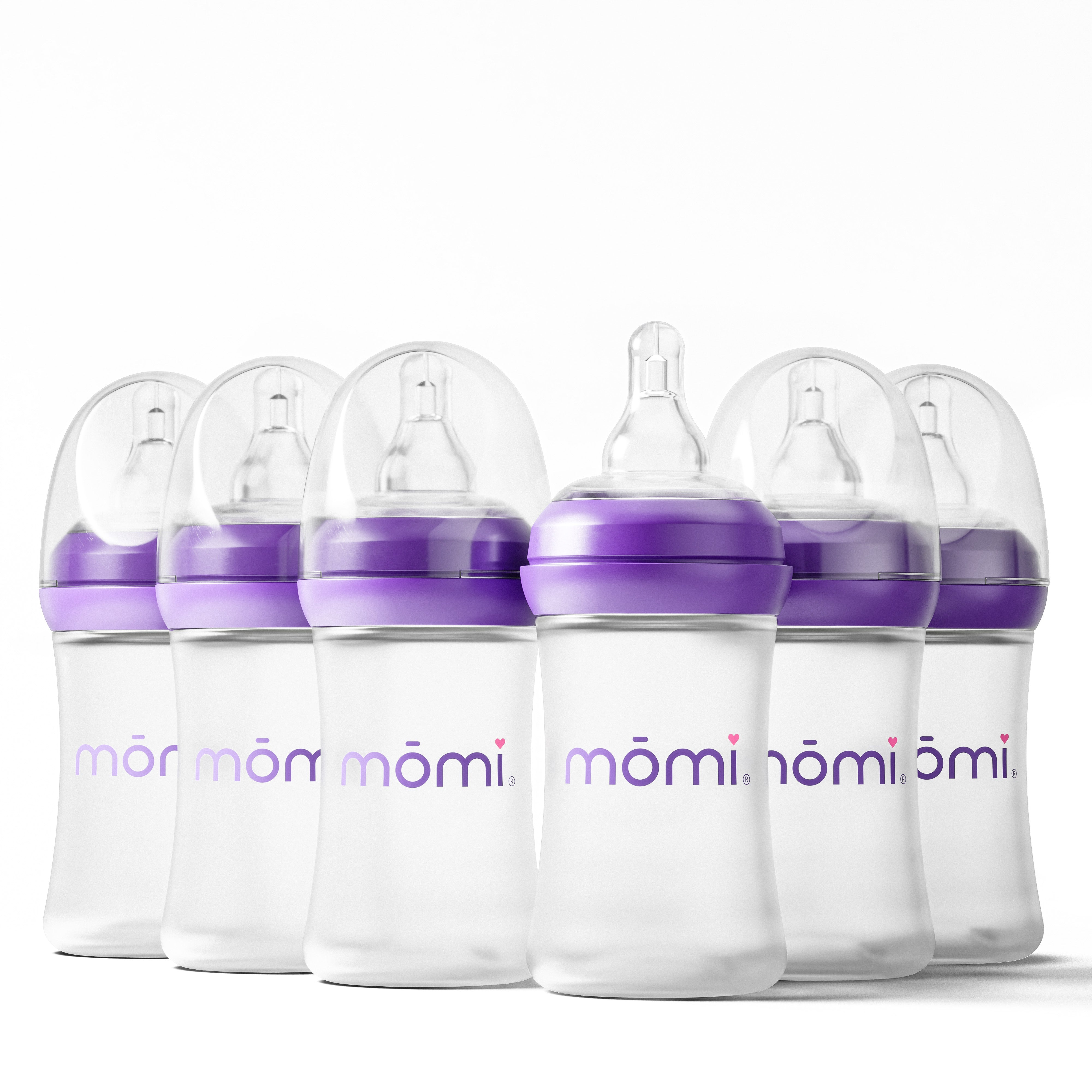 mōmi breast-like bottle sets, 4oz plastic