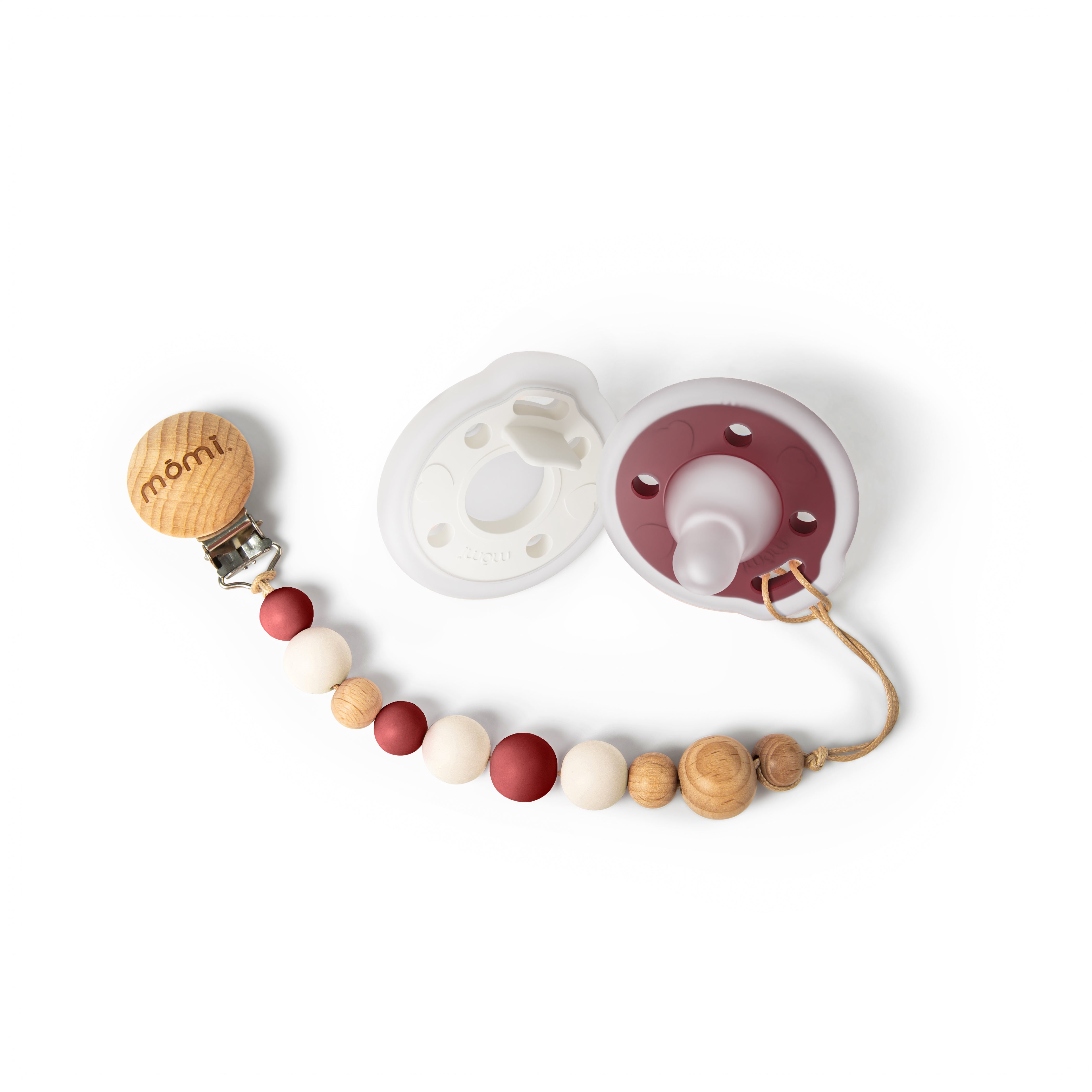 mōmi babypace pacifier gift set - candy cane