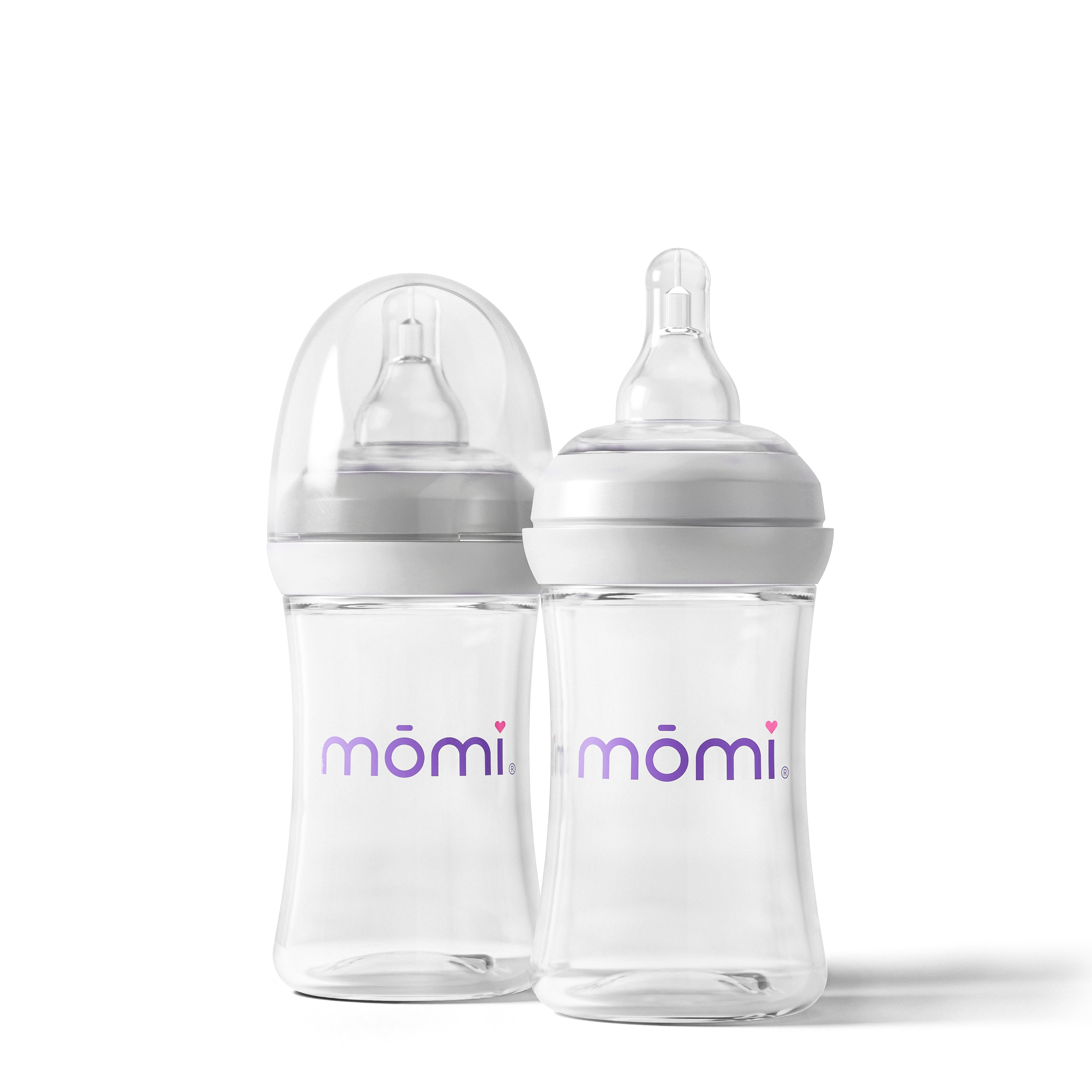 mōmi breast-like bottle 2-sets, 4oz gray