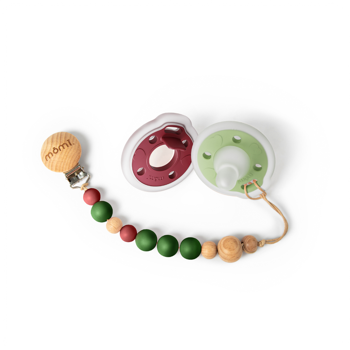 mōmi babypace pacifier gift set - holly