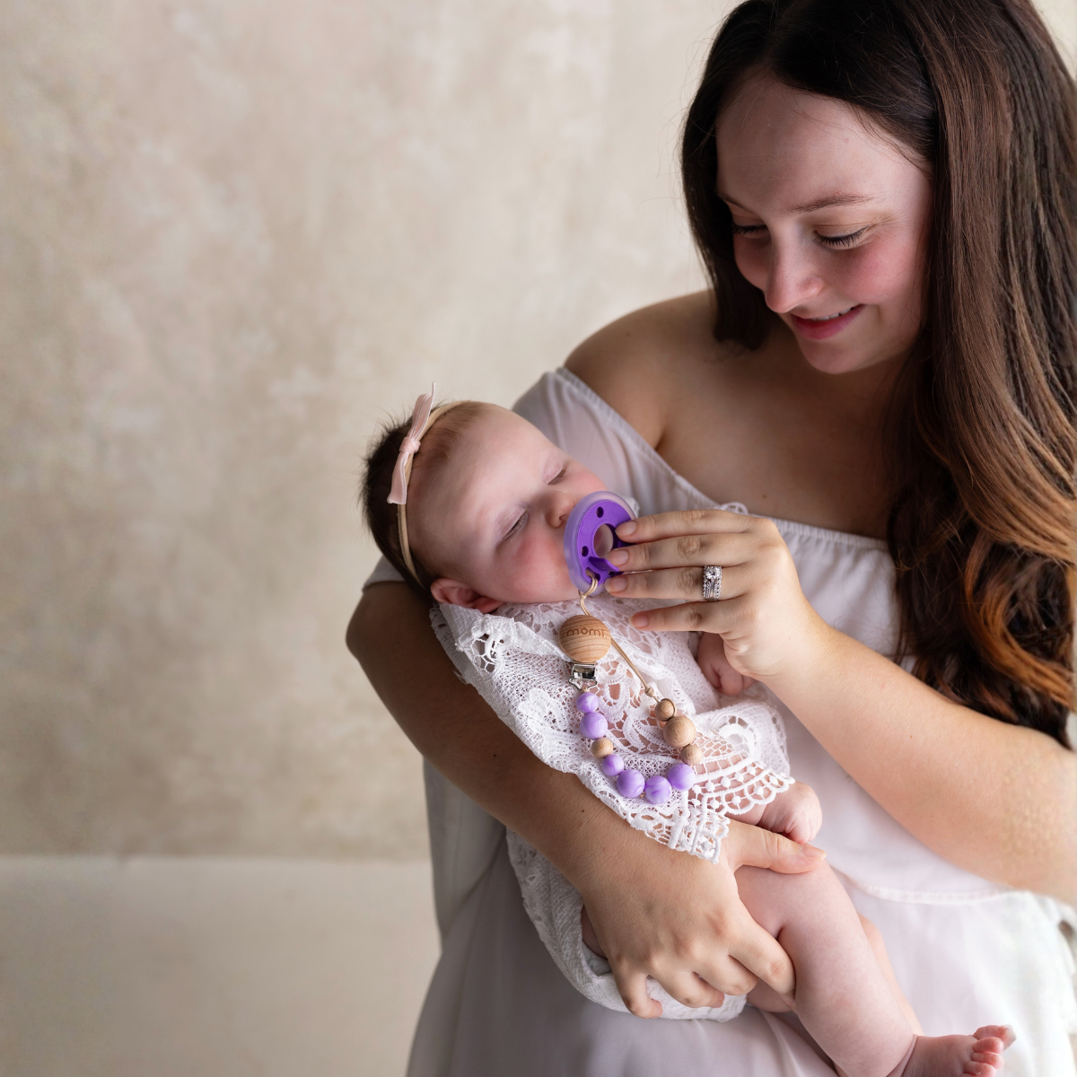 mōmi babypace pacifier - purple