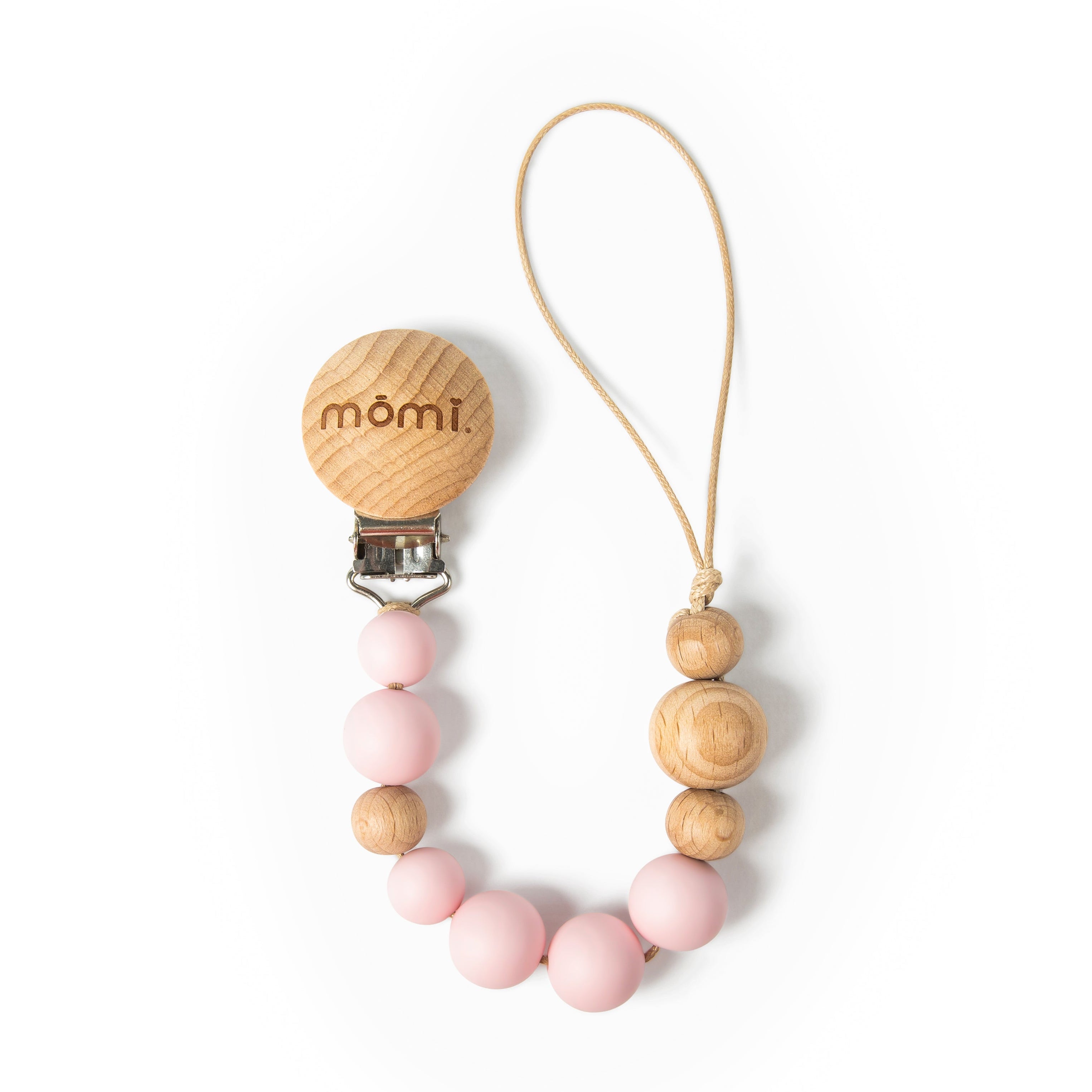 mōmi babypace pacifier clip - seashell